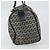 FENDI Zucchino Canvas Handtasche Navy Silber Authentisch 159400 Marineblau - Ansicht 4