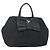 Ribbon PRADA Borsa a Mano in Nastro Nylon Nero Argento Auth 160087