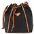 Borsa a Spalla SAINT LAURENT in Tela Rivestita Nera Marrone Oro Auth am10268 - vista 2