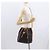 Borsa a Spalla SAINT LAURENT in Tela Rivestita Nera Marrone Oro Auth am10268 - vista 20