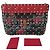 Borsa Valentino Rockstud Spike in pelle nera e rossa Multicolore - vista 8