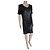 Chanel gerade schwarze Kleid, glänzende Optik - Ansicht 2