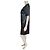 Chanel gerade schwarze Kleid, glänzende Optik - Ansicht 5