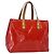 LOUIS VUITTON Monogram Vernis Reade PM Borsa a Mano Rossa M91088 LV Auth ti3591 Rosso