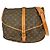 Borsa Saumur Louis Vuitton in tela Monogram 35 Marrone