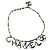 Collana Chanel in metallo argentato con lettere CHANEL Argento