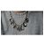 Collana Chanel in metallo argentato con lettere CHANEL Argento - vista 2