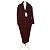 Cappotto in Cashmere ALAÏA 38 FR Mai Indossato, con Etichetta Oversized Bordò