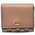 Billetera bifold de cuero GG Marmont de Gucci Beige
