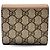 Billetera bifold de cuero GG Marmont de Gucci Beige - vista 2