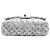 Chanel Argento Medio Classico in Satin e Paillettes Flap Singolo - vista 3