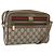 Gucci Borsa GG Supreme Web Sherry Line in PVC beige e oro 56 02 087 Auth am10340 D'oro