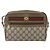Gucci Borsa GG Supreme Web Sherry Line in PVC beige e oro 56 02 087 Auth am10340 D'oro - vista 2