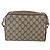 Gucci Borsa GG Supreme Web Sherry Line in PVC beige e oro 56 02 087 Auth am10340 D'oro - vista 3