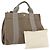 Hermès HERMES Cannes PM Borsa Tote Cotone Beige Argento Auth ka1282