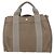 Hermès HERMES Cannes PM Borsa Tote Cotone Beige Argento Auth ka1282 - vista 3
