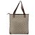 Borsa Sherry Line GG Supreme Web di GUCCI in PVC beige e oro 002 983 0163 Auth ep12615 D'oro - vista 3