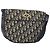 Borsa a Spalla in Tela Trotter Christian Dior Blu Navy e Oro Auth BA9247 D'oro