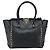 VALENTINO Borsa Rock studs in pelle 2 in 1 Nera Oro Auth BA9420 Nero D'oro - vista 13