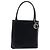 Borsa a Mano Christian Dior in Pelle Nera Argento Auth gh1468 Nero