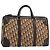 Borsa Boston in tela Trotter Christian Dior marrone oro Auth gh1472 D'oro