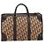 Borsa Boston in tela Trotter Christian Dior marrone oro Auth gh1472 D'oro - vista 3