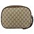 GUCCI GG Supreme Web Sherry Line Clutch Bag Beige Oro 156 01 034 Auth 159359 D'oro - vista 3