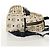 MCM Vicetos Logogramm Rucksack aus PVC Leder Weiß Gold Auth 158824 Golden - Ansicht 5