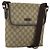 Gucci Borsa a Spalla GG Supreme PVC Beige Oro 223666 Auth ka1236 D'oro
