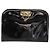 Borsa a Spalla Chain Gancini Salvatore Ferragamo Smalto Nero Oro Auth am10237 D'oro - vista 2