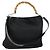 Borsa a mano in nylon Gucci Bamboo 2 in 1 Nero Argento 001 2404 1577 0 Auth gh1392