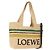 Bolsa de Mão LOEWE Raffia 2way Bege Ouro Auth BA9225V Dourado