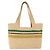Bolsa de Mão LOEWE Raffia 2way Bege Ouro Auth BA9225V Dourado - vista 2