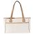 Gucci Borsa Tote GG Supreme in PVC Bianco e Oro 264221 Auth ka1250 D'oro - vista 3