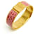 Hermès Bracelet Clic Clac Large TGM Pink Leather Golden Metal Bracelet XL Hermes Doré  - vue 2