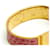 Hermès Bracelet Clic Clac Large TGM Pink Leather Golden Metal Bracelet XL Hermes Doré  - vue 5