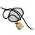 Collana Chanel N5 placcata oro con pendente a flacone Nero D'oro