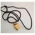 Collana Chanel N5 placcata oro con pendente a flacone Nero D'oro - vista 3