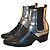 Stivaletti Balmain in pelle nero e argento Taglia 37