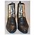 Stivaletti Balmain in pelle nero e argento Taglia 37 - vista 2
