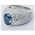 Autre Marque Anel de Safira e Diamantes Pavé Oval – Ouro Branco - vista 2