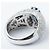 Autre Marque Anel de Safira e Diamantes Pavé Oval – Ouro Branco - vista 4