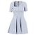 Vestido de cóctel estructurado azul claro Miu Miu