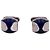 Gemelli in argento sterling 925 con smalto blu Bulgari e pochette