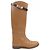Botas largas de piel box calf Hermès Castaño