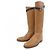 Botas largas de piel box calf Hermès Castaño - vista 3