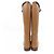 Botas largas de piel box calf Hermès Castaño - vista 5