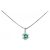 Autre Marque Platinum Emerald Diamond Necklace Silvery