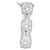 Autre Marque Collana con diamanti a tre pietre in oro bianco Au750