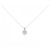 Autre Marque Au750 White Gold Flower Diamond Necklace Silvery